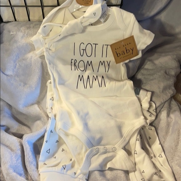Rae Dunn “I Got it From My Mama” 3 pc set 6-9mo - Picture 1 of 3